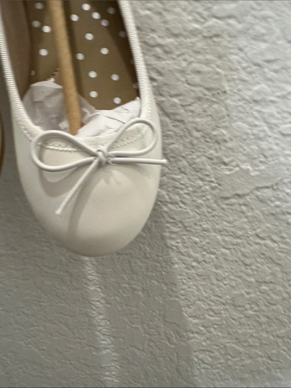 Cat & Jack White Girls' Bow Ballet Flats Wedding